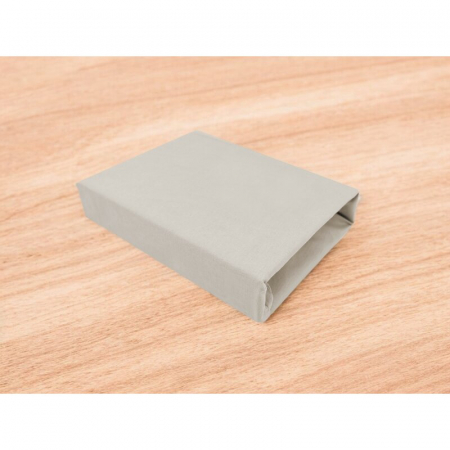 Cearceaf cu elastic, MimiNu, Pentru patut leagan sau patut co-sleeper, Dimensiune 90x40 cm, Din bumbac certificat Oeko Tex Standard 100, Colectia Royal, Beige [1]