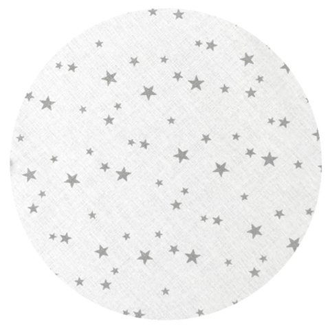 Cearceaf cu elastic, MimiNu, Pentru patut leagan sau patut co-sleeper, Dimensiune 90x40 cm, Din bumbac certificat Oeko Tex Standard 100, Mini Gray Stars [3]