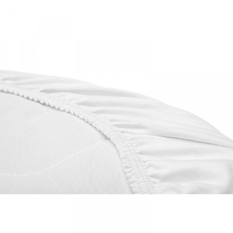 Cearceaf cu elastic, New Baby, Pentru landou, Din Bumbac, 35 x 75 cm, 0 luni+, White [2]