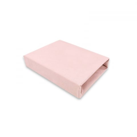 Mobilier si Lenjerie - Cearceaf cu elastic, Qmini, Pentru patut co-sleeper, Aurora, Dimensiune 76 x 43 cm, Din bumbac certificat Oeko Tex Standard 100, Powder Pink