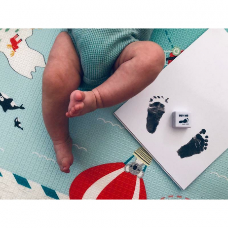 Cerneala pentru amprente mulaj, Petite&Mars, Utilizare multipla, Baby Dab, Unisex, Gri [9]