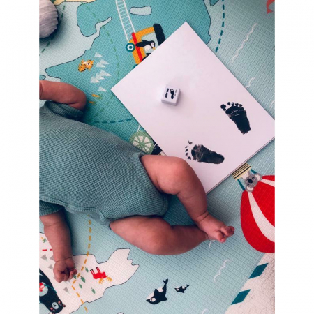Cerneala pentru amprente mulaj, Petite&Mars, Utilizare multipla, Baby Dab, Unisex, Gri [11]