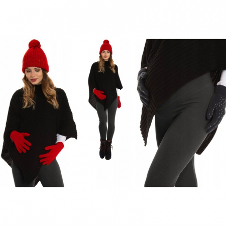 Colanti, Qmini, Pentru gravide, Cu talie speciala, Din 95% bumbac si 5% spandex, Pentru perioada rece, Black, Masura S [1]