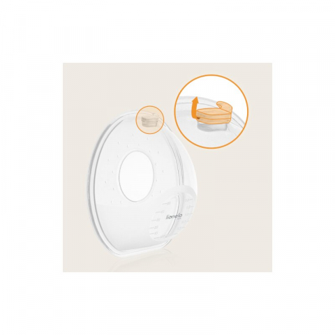 Colectoare san, Lionelo, 2 buc, 60 ml, fara BPA, Ergonomice, Compatibile cu orice sutien, Transparent [6]