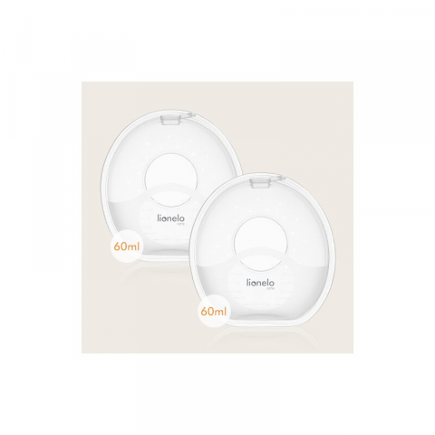 Colectoare san, Lionelo, 2 buc, 60 ml, fara BPA, Ergonomice, Compatibile cu orice sutien, Transparent [8]