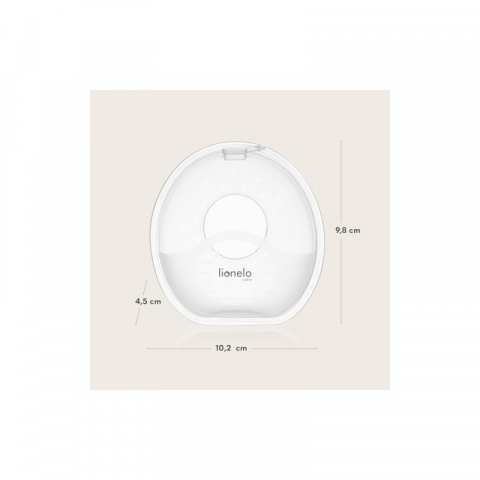 Colectoare san, Lionelo, 2 buc, 60 ml, fara BPA, Ergonomice, Compatibile cu orice sutien, Transparent [5]