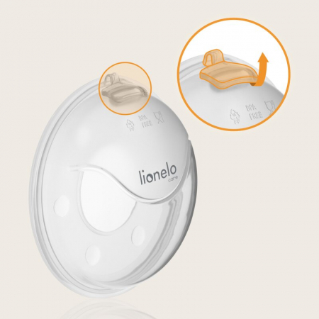 Colector de lapte, Lionelo, Milky, 2 buc, Se potriveste tuturor sutienelor, Cutie depozitare igienica inclusa, Fara bisfenol A, Capacitate 40 ml, Transparent [19]