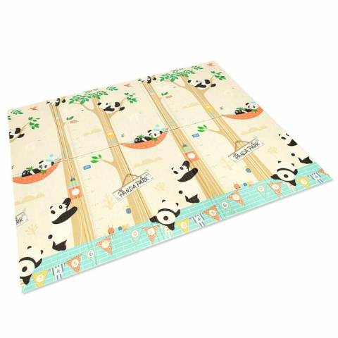Covoras de joaca, Bocioland, Panda, Pliabil, Protectie impotriva loviturilor, Dimensiune mare, 180 x 150 cm, Cu Imprimeu pe ambele parti, Potrivit pentru utlizare atat in interior, cat si in exterior [1]