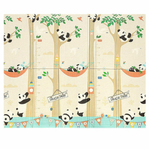 Covoras de joaca, Bocioland, Panda, Pliabil, Protectie impotriva loviturilor, Dimensiune mare, 180 x 150 cm, Cu Imprimeu pe ambele parti, Potrivit pentru utlizare atat in interior, cat si in exterior [4]