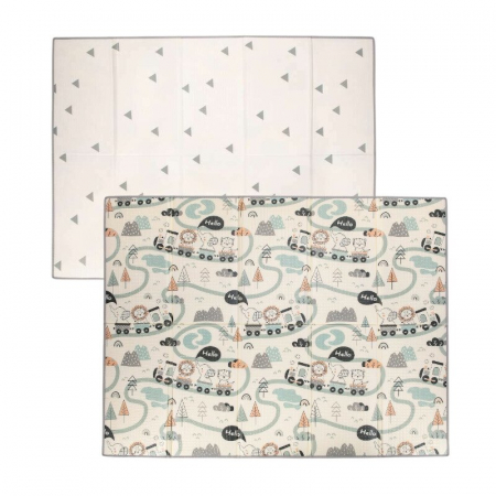 Jucarii si Jocuri - Covoras de joaca, FreeON, Magic Road, Cu doua fete, Pliabil, Protectie impotriva loviturilor, 200 x 150 cm, Cu Imprimeu pe ambele parti, 0 luni+, Multicolor