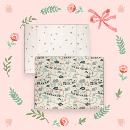 Covoras de joaca, FreeON, Magic Road, Cu doua fete, Pliabil, Protectie impotriva loviturilor, 200 x 150 cm, Cu Imprimeu pe ambele parti, 0 luni+, Multicolor [1]