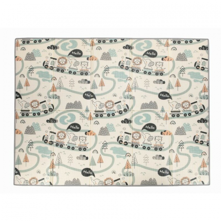 Covoras de joaca, FreeON, Magic Road, Cu doua fete, Pliabil, Protectie impotriva loviturilor, 200 x 150 cm, Cu Imprimeu pe ambele parti, 0 luni+, Multicolor [2]