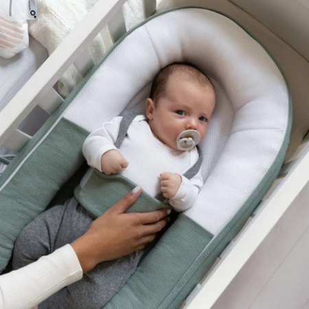 Doomoo - Baby Nest din bumbac organic Cocoon Tetra Jersey Green [2]