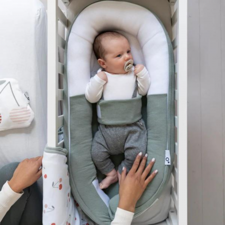 Doomoo - Baby Nest din bumbac organic Cocoon Tetra Jersey Green [3]