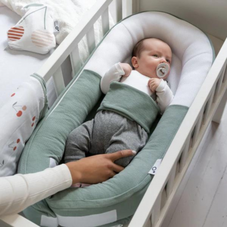 Doomoo - Baby Nest din bumbac organic Cocoon Tetra Jersey Green [4]