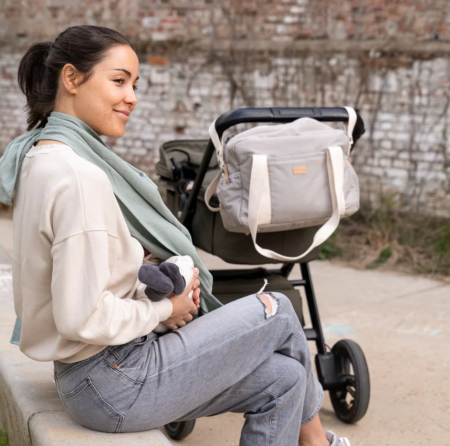Doomoo - Esarfa pentru alaptat multifunctionala din bumbac organic Mom’n Play Green [1]