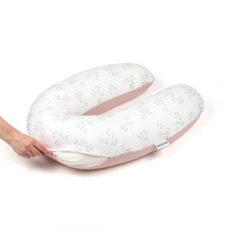 Doomoo - Perna mare pentru gravide si bebelusi 3 in 1, bumbac organic Buddy Spring Pink [7]