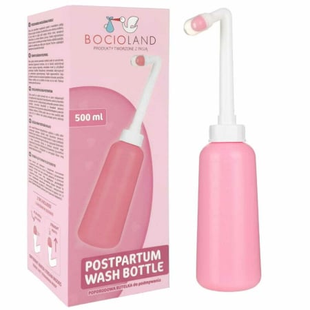 Produse de ingrijire - Dus vaginal, Bocioland, Pentru igiena intima, Util in perioada postpartum, Portabil, 500 ml, Roz