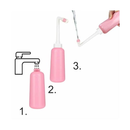 Dus vaginal, Bocioland, Pentru igiena intima, Util in perioada postpartum, Portabil, 500 ml, Roz [6]