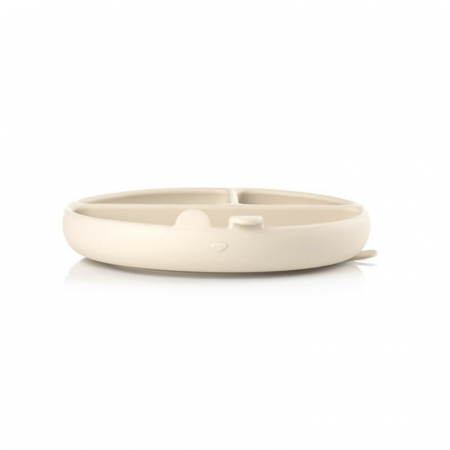Farfurie BLW, Jane, Din silicon, Cu ventuze, 17 x 17 x 4 cm, BPA Free, Sand [2]