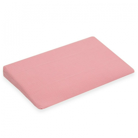 Mobilier si Lenjerie - Fata de perna, New Baby, Basic, Din muselina, Bumbac, Pentru bebelusi, 59x37 cm, Pink
