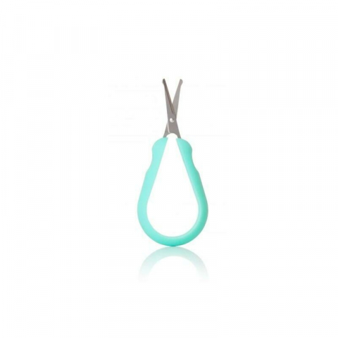 Foarfecuta pentru unghii , Fridababy, Easy Grip, Ergonomica, Cu varf rotunjit, Maner antialunecare, Cu husa de protectie, 0 luni+, Otel inoxidabil, Fara BPA, Verde/Turquoise [3]