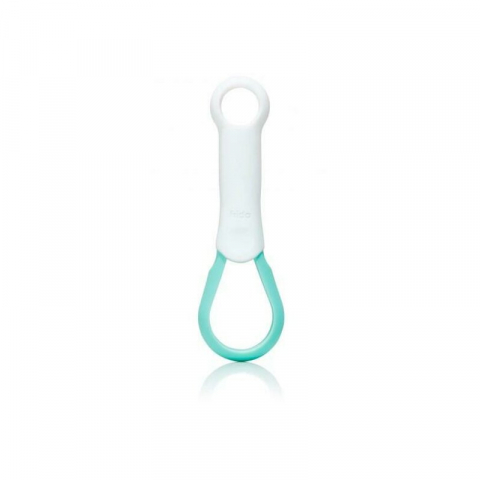 Foarfecuta pentru unghii , Fridababy, Easy Grip, Ergonomica, Cu varf rotunjit, Maner antialunecare, Cu husa de protectie, 0 luni+, Otel inoxidabil, Fara BPA, Verde/Turquoise [2]