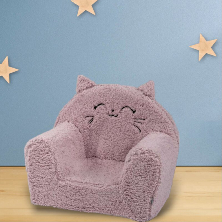 Fotoliu din burete, Bubaba, Cozy Kitty, Pentru copii, 9 luni-5 ani, Pink [5]
