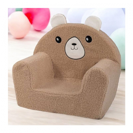 Fotoliu din burete, Bubaba, Cozy Teddy, Pentru copii, 9 luni-5 ani, Brown [4]