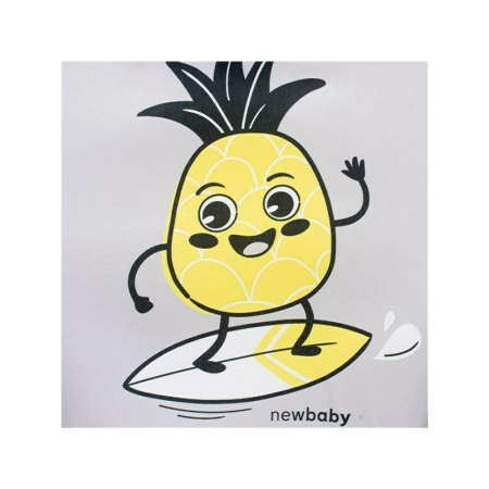 Fotoliu din burete, New Baby, Pentru copii, 42x53, Din spuma, Cu husa din bumbac, 9 luni - 5 ani, Pineapple [3]