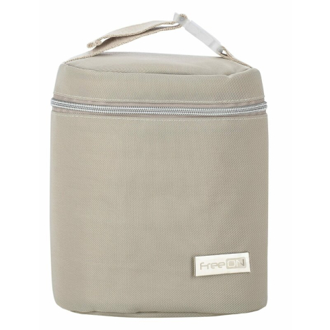 Transport si Relaxare - Geanta biberon, FreeON, Double Style, Pentru 2 biberoane, Mentine continutul atat cald, cat si rece, Beige