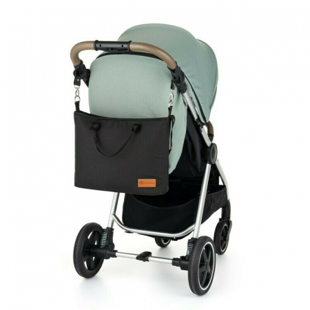 Geanta pentru mamici, Petite&Mars, Impermeabila, Cu 4 compartimente, 45 x 30 x 12 cm, Negru [5]