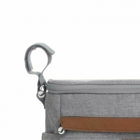 Geanta pentru scutece si organizator carucior, Jane, Cu multiple compartimente, Dimensiune compacta 32 x 10 x 21 cm, Dim Grey [3]