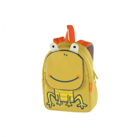 Imbracaminte si Accesorii - Ghiozdanel, Jane, Frog, Cu un compartiment interior pentru sticla, Inchidere cu fermoar, Bretele si spate captusite si moi, Cu eticheta pentru nume, 20.5 x 9 x 30 cm