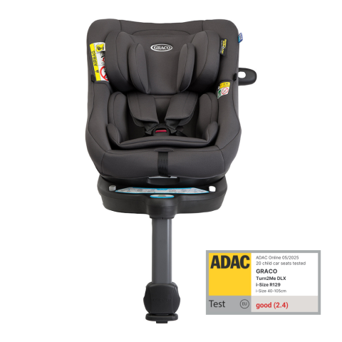 Graco - Scaun auto Turn2Me 360° Iron, 40-105 cm, certificata R129 si testat ADAC [10]