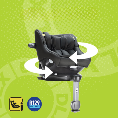 Graco - Scaun auto Turn2Me 360° Midnight, 40-105 cm, certificata R129 si testat ADAC [8]