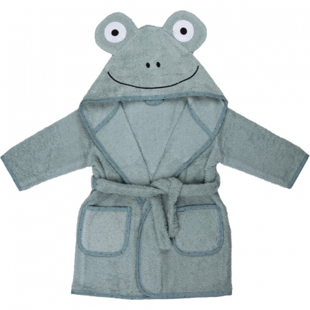 Baie si Igiena - Halat de baie, Bubaba, Cu urechi Frog, Cu buzunare, Cu cordon, 9 - 24 luni, Marime 86/92, Green