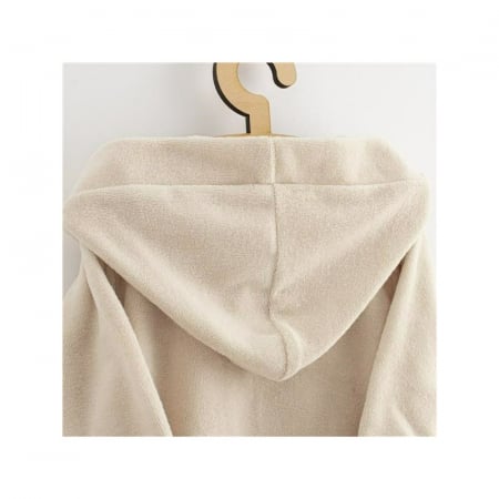 Halat de baie, New Baby, Pentru copii, Cu buzunare, Cu cordon, Marime 104/110, Din bumbac 100%, Beige [1]