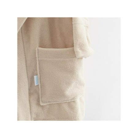 Halat de baie, New Baby, Pentru copii, Cu buzunare, Cu cordon, Marime 80/86, Dim bumbac 100%, Comfortably beige [2]