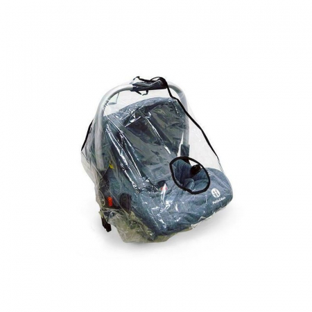Transport si Relaxare - Husa de ploaie universala, Petite&Mars, Pentru scaunele auto 0-13 kg, Din folie moale, Durabila, De 0 1 microni, 50 x 60 x 70 cm