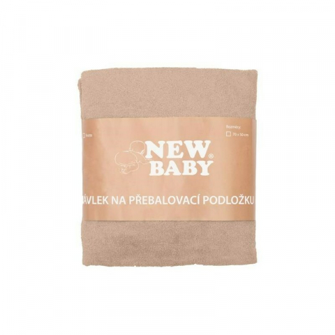 Husa, New Baby, Pentru saltea de infasat, 50x70 cm, Cu banda elastica, Bumbac terry, Beige [1]