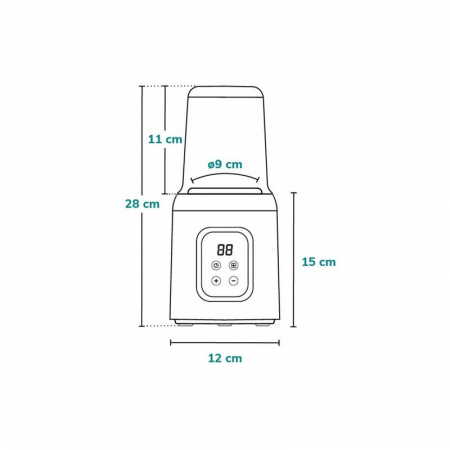 Incalzitor biberoane, Lionelo, ThermUp 2.0, 5 in 1, Sterilizare, Dezghetare, Incalzire rapida, 200 W, Fara BPA, Alb [13]