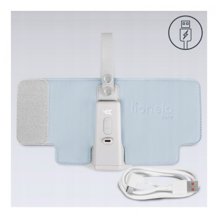 Incalzitor biberoane, Lionelo, ThermUp Go Plus, Portabil, Cu aspect elegant, Temperatura constanta pana la 24 h, Incarcare USB, Albastru deschis [15]