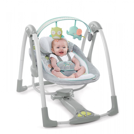 Ingenuity - Leagan portabil Swing 'n Go Portable Swing™ - Hugs & Hoots™ [1]
