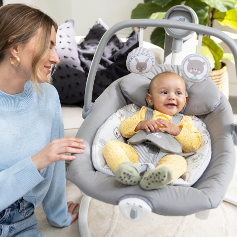 Joie - Leagan si balansoar rotativ Serina 2 in 1 Walnut [3]