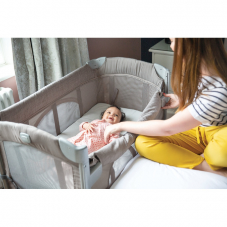 Joie - Patut pliant pentru cosleeping Kubbie Foggy Gray [8]