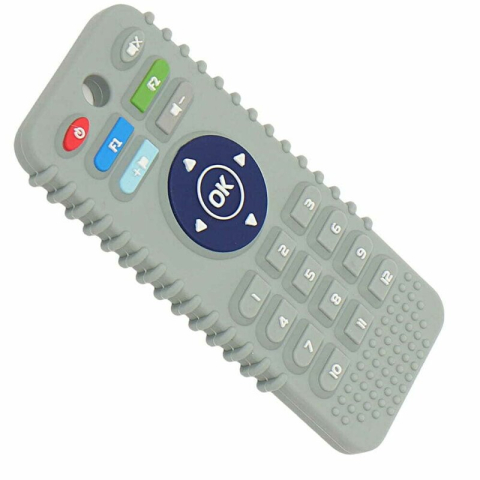 Jucarie de dentitie, Bocioland, In forma de telecomanda,0 luni+, Gri [3]