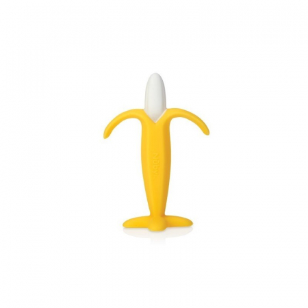 Jucarii si Jocuri - Jucarie dentitie, Nuby, Banana, Din silicon, 3 luni+