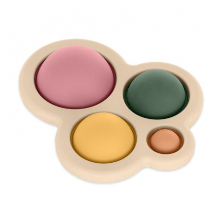 Jucarie senzoriala, Petite&Mars, Chill out, Din silicon, 11 cm, 6 luni+, Roz [2]