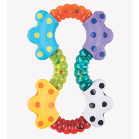 Jucarii si Jocuri - Jucarie zornaitoare, Playgro, Cu diferite texturi, Dimensiune mare, Click and twist Rattle